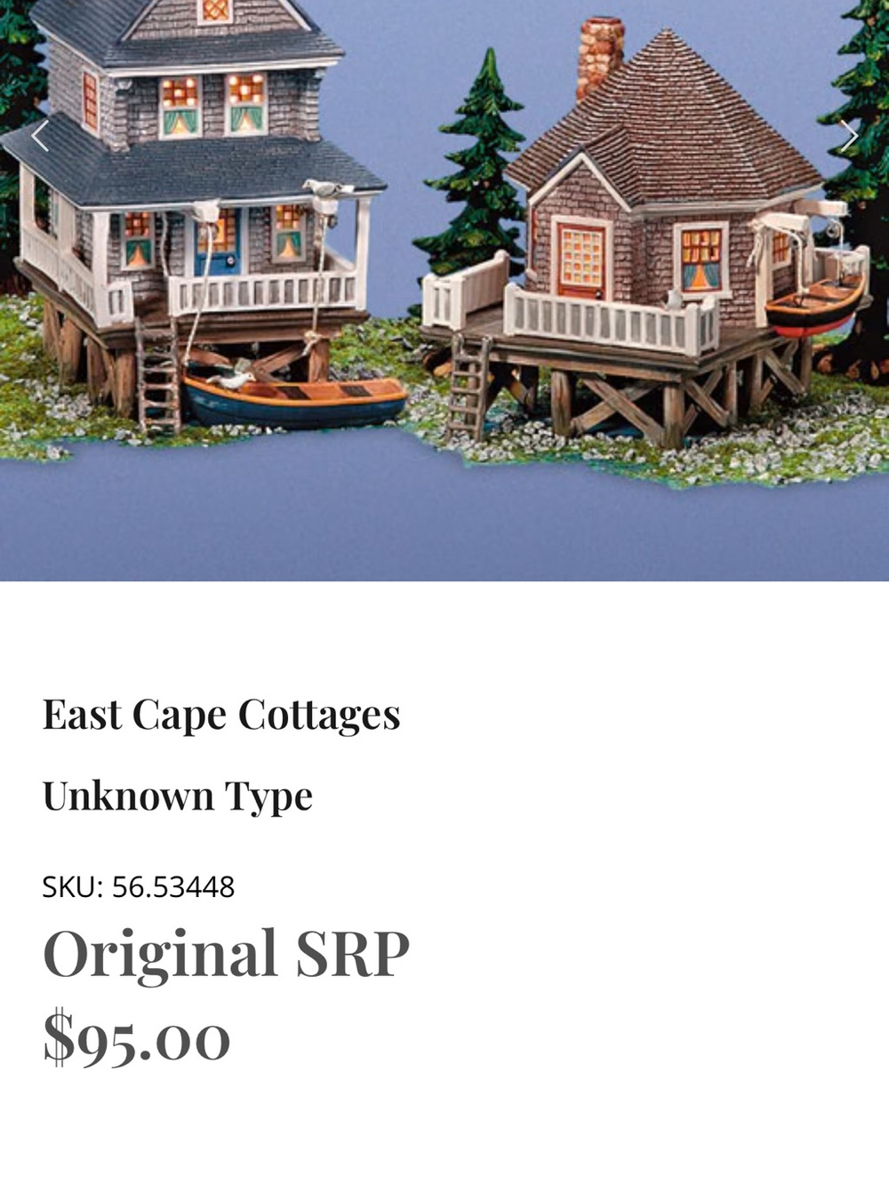RARE Department 56 East Cape Cottages SEASONS BAY